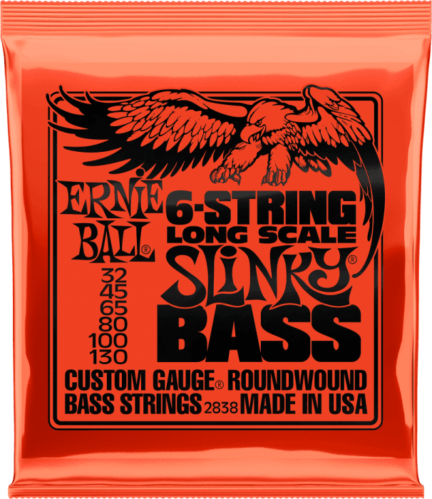 Ernie Ball-2838 6-string Roundwound Longscale Bassnaren .032/.130