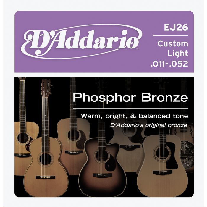 D'Addario EJ26 Phosphor Bronze Custom Light 011-052