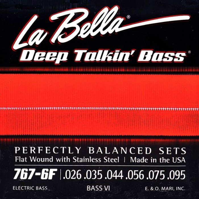La Bella  L-767-6F Flatwound Deep Talkin' Bass string set electric bass VI
