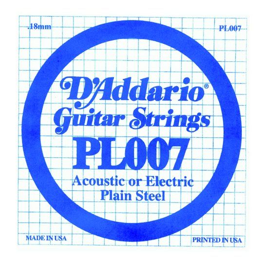 D'Addario PL007 plain steel