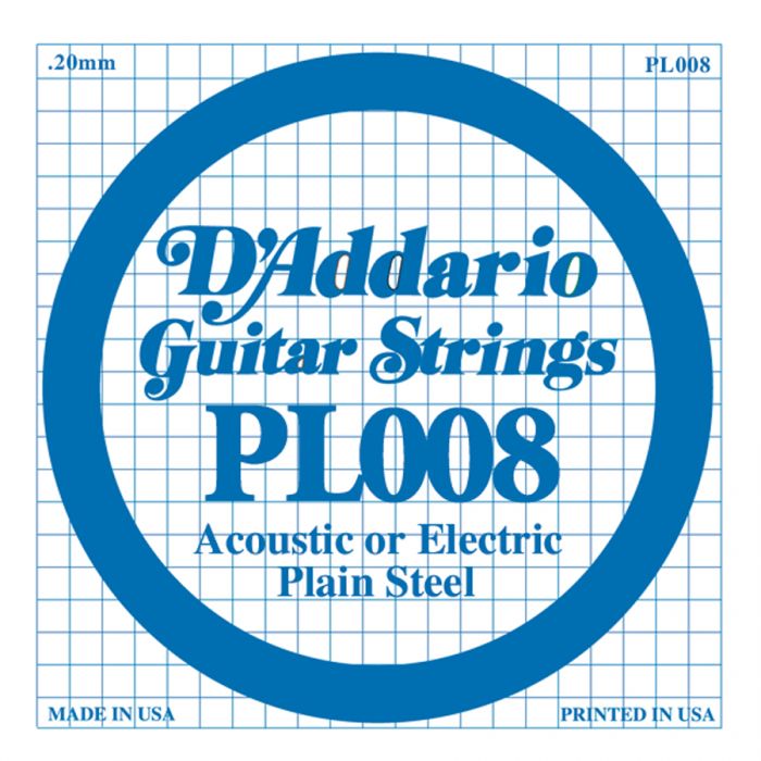 D'Addario PL008 plain steel