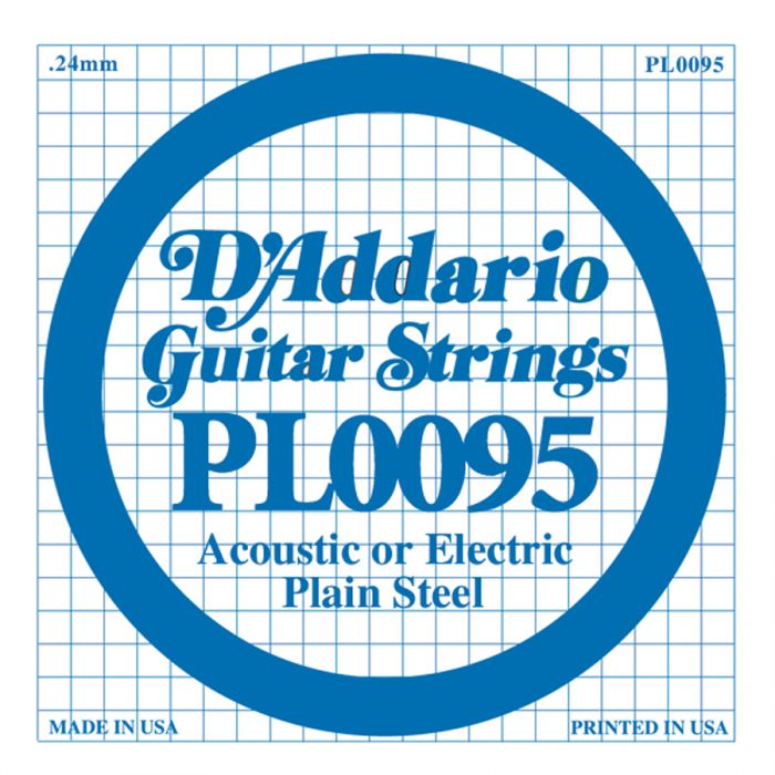 D'Addario PL095 plain steel