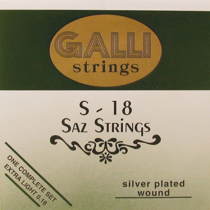 Galli  S-018 Saz snaren Silverplated extra light
