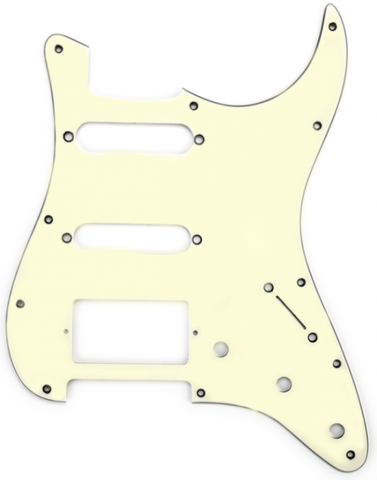 Slagplaat Stratocaster 3 ply strat HSS Creme wit 
