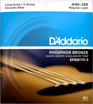 D'ADDARIO EPBB170-5  Akoestische bassnaren .045/.130